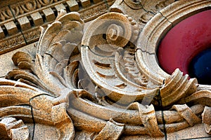 Decorative Scrollwork on Train Depot photo