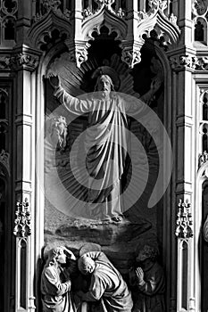Decorative Sculpture of Jesus in Niche
