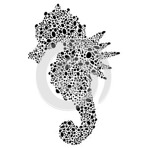 Mosaic seahorse