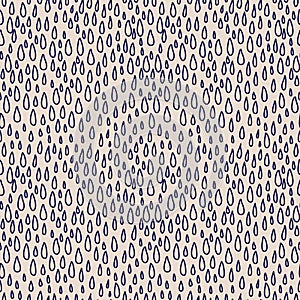 Decorative seamless pattern with drops handdrawn shapes