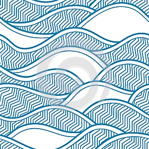 Decorative seamless pattern. Vector illustration with abstract waves or dunes.