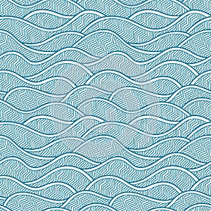 Decorative seamless pattern. Vector illustration with abstract waves or dunes.