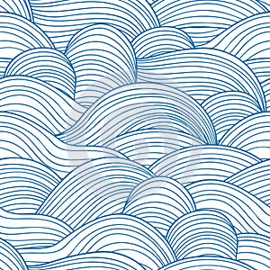 Decorative seamless pattern. Vector illustration with abstract waves or dunes.