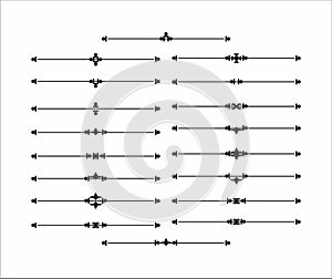 Decorative separator line set