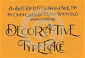 Decorative serif font inspired by the Art Deco era