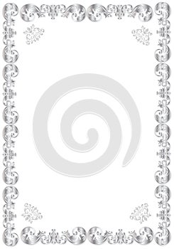 Decorative silver frame