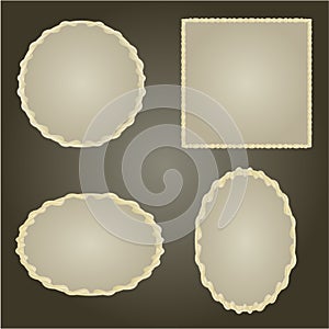 Decorative silver frame vector