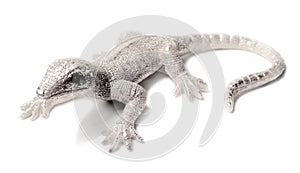 Decorative silver lizzard