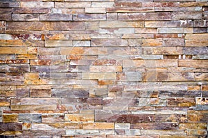 Decorative slate stone cladding wall