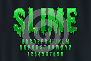 Decorative slime Font and Alphabet vector