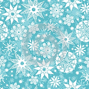 Decorative Snowflake Frost Seamless Pattern photo