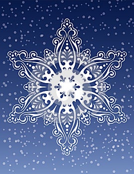 Decorative Snowflake Ornament Vector