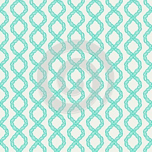 Decorative spiral rope seamless pattern.