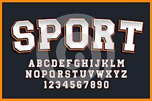 Decorative sport Font and Alphabet vector