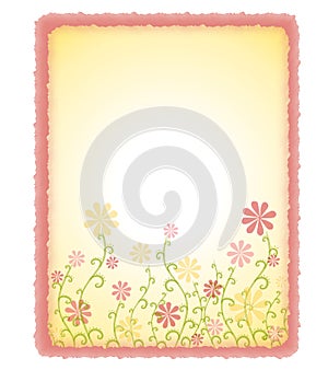 Decorative Spring Floral Paper Background