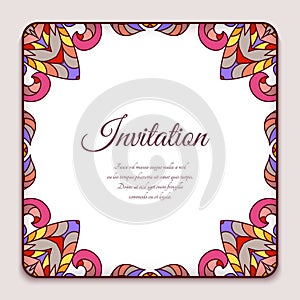 Decorative square frame