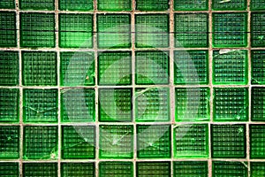 Decorative green glass blocks