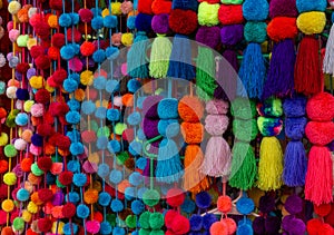 Decorative Stamen Balls in Mexican Mercado.