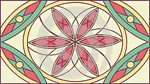 Decorative Starburst Mandala Pattern Artistic Element, vector design Generative AI