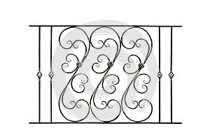 Decorative steel banisters, fence.