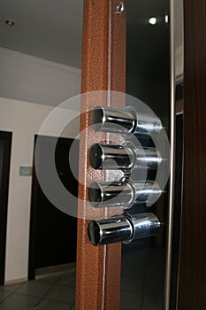 Decorative steel door lock system