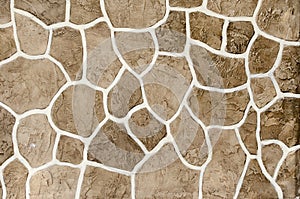 Decorative stucco wall of the house