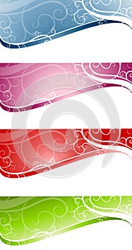 Decorative Swirls Swoosh Web Page Logos