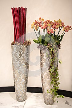 Decorative tall vases