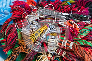 Decorative tassels for sale at the souk in Sinaw, Oman