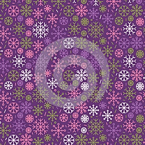 Decorative textile vector graphic illustration. Abstract snowflake pattern seamless for celebration decoration design