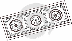 Decorative tile pattern, geometric design and ornamental art element vector design Generative AI