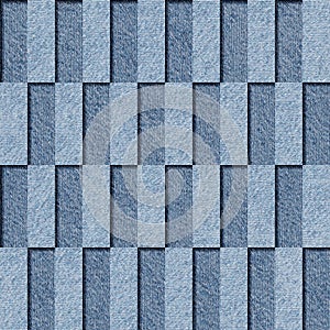 Decorative tile pattern - seamless background - blue jeans texture