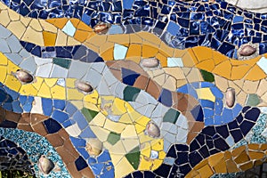 Decorative tile-shard mosaic