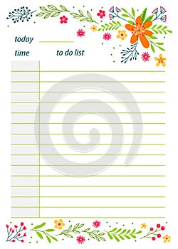 Decorative to do lists - Vector