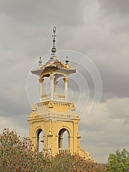 Decorative tower, detail fo the Palacios de Alfonso XIII y Victoria Eugenia, Barcelona photo