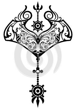 decorative traditonal ornament tattoo