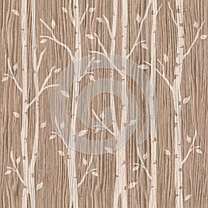 Decorative trees on seamless background - Blasted Oak Groove