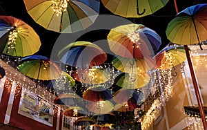 colorful umbrellas photo