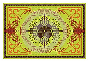 Decorative vector carpet pattern