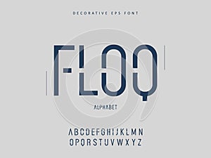 7. Decorative vector of Floq modern minimalist initial alphabet font