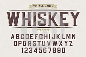 Decorative vector vintage retro typeface, font, alphabet letters