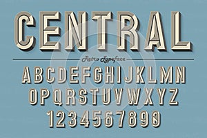 Decorative vector vintage retro typeface, font, typeface