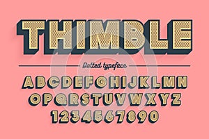 Decorative vector vintage retro typeface, font, typeface