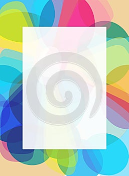 Decorative vertical frame design, colourful illustration