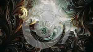 Decorative victorian abstract pattern with historic artistic background