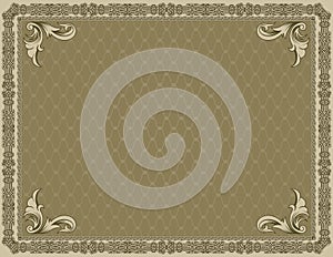 Elegant vintage background with decorative ornamentalborder