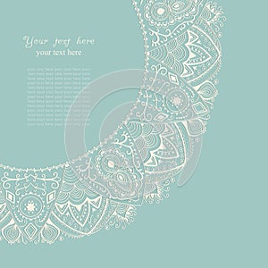 Decorative Vintage Design Element, illustration with lacy frame