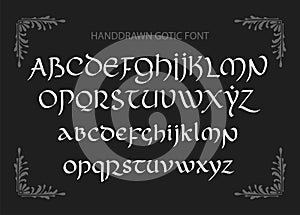 Decorative vintage magic styled letters. Vector script.