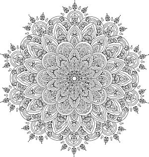 Decorative vintage vector ornament. Ornate mandala