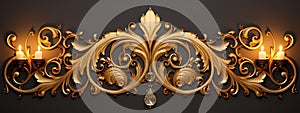 Decorative wall sconces diwali border frame